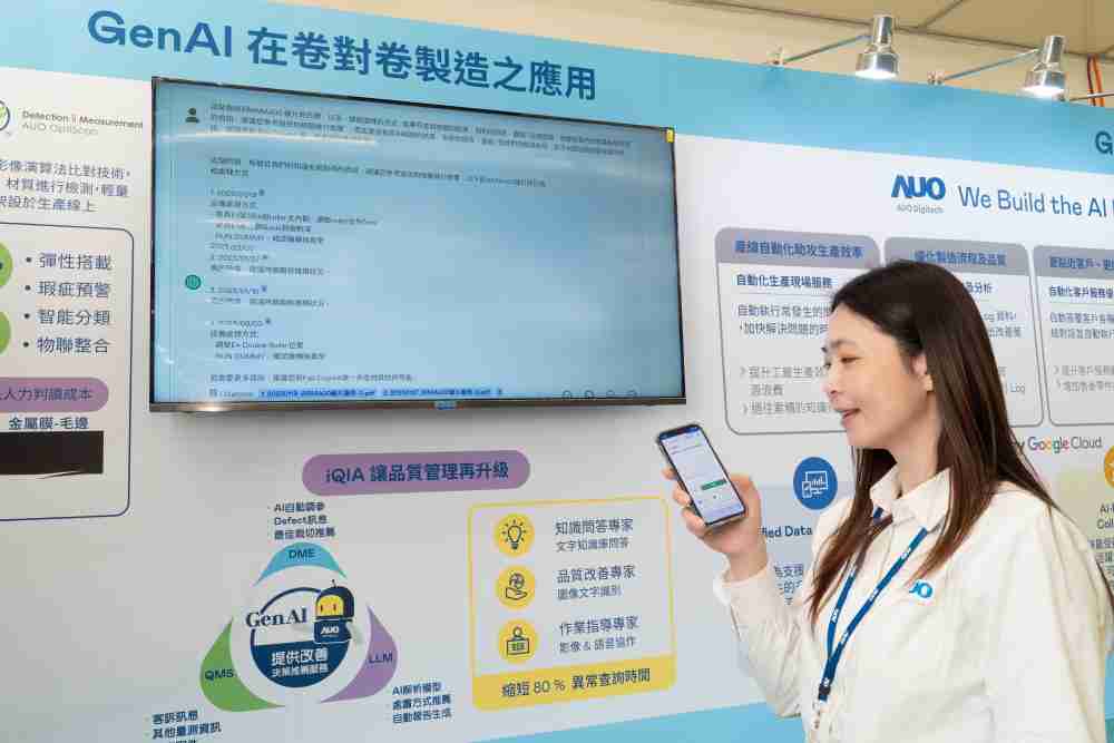 z6mg·人生就是博数位积极发展数智化转型，，，，透过AI落地应用优化制造流程，，，革新人力、、生产效率与设备维护效益，，，，图为〝智能质量推升助手-iQIA〞（Intelligent quality improve assistant）应用情境，，，协助质量管理再升级。。。